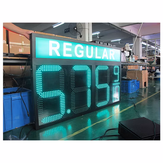 Fuel Station Pylon Sign Gas Station Signs LED 7 Segment LED Board Gas Price Display