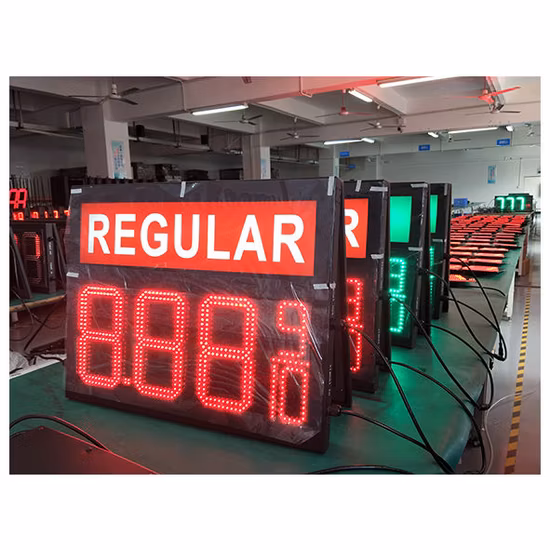 Panneau de pylône de Station-service, panneaux de Station-service, panneau LED à 7 segments, affichage du prix du gaz