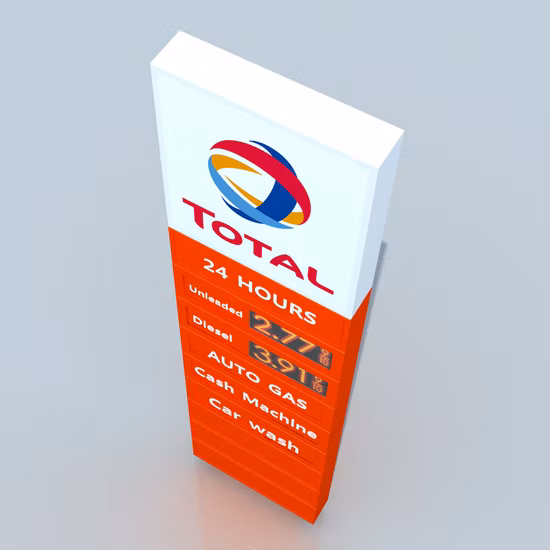 Affichage numérique professionnel des prix pour panneau LED de station-service