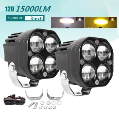 3 pouces 120W Spot antibrouillard 12V carré LED lampe de travail pour camion hors route 4X4 voiture