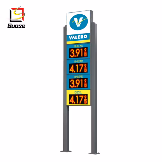 Affichage des prix à LED du pylône de station-service de marque de publicité externe